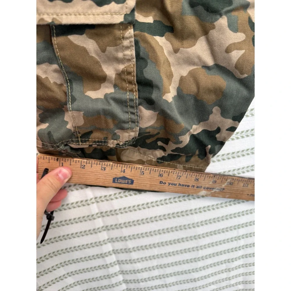 Levi Mens Cargo Shorts Woodland Camouflage Utility Straight Leg Cotton Size 29
